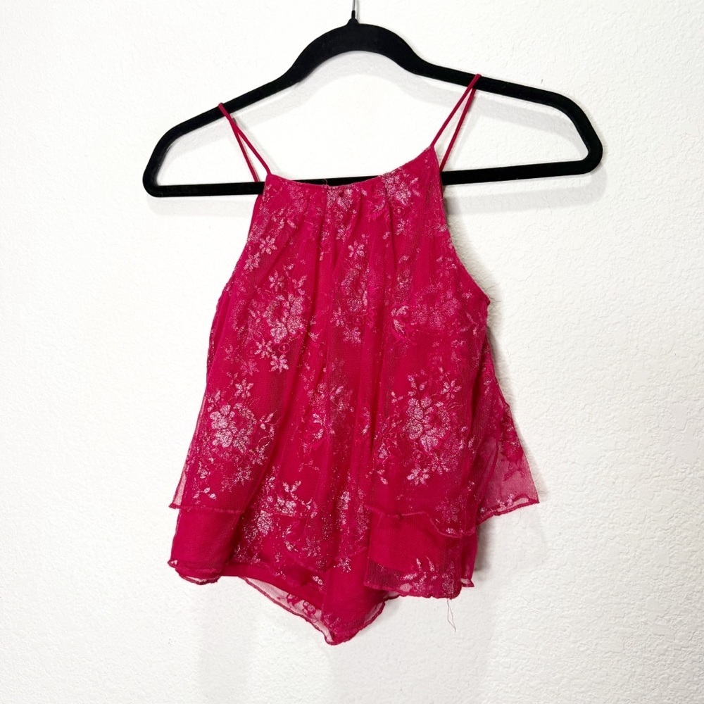 Y2K Handkerchief Crop Spaghetti Strap Tank Sparkle Fairy Romantic Rave
